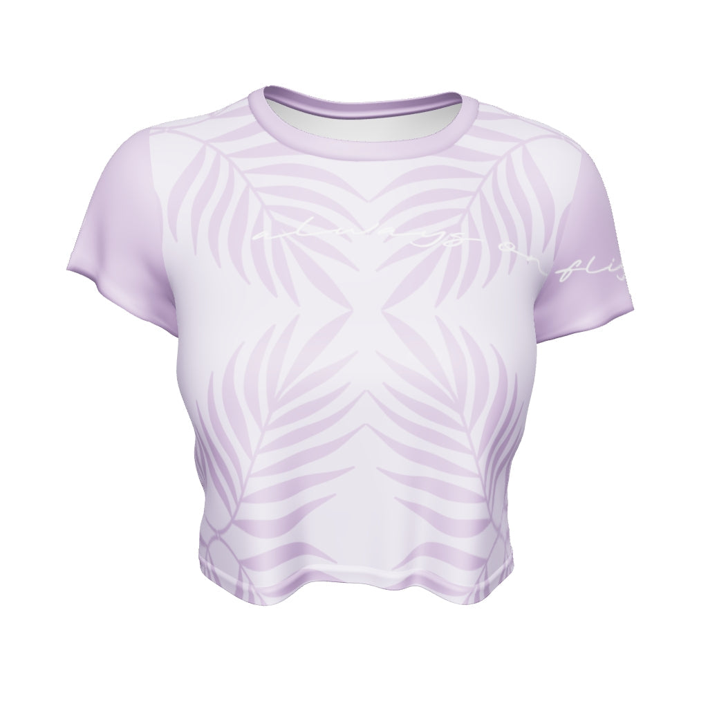 Lilac Palm Always on Flight - Crop top All Over